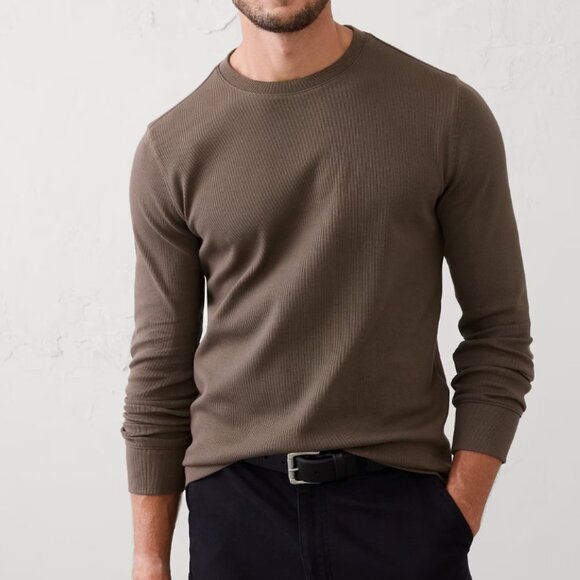Banana Republic Factory Other - BRFactory Mens Standard-Fit Mini Ribbed Pullover Top, Brown, Large, EUC